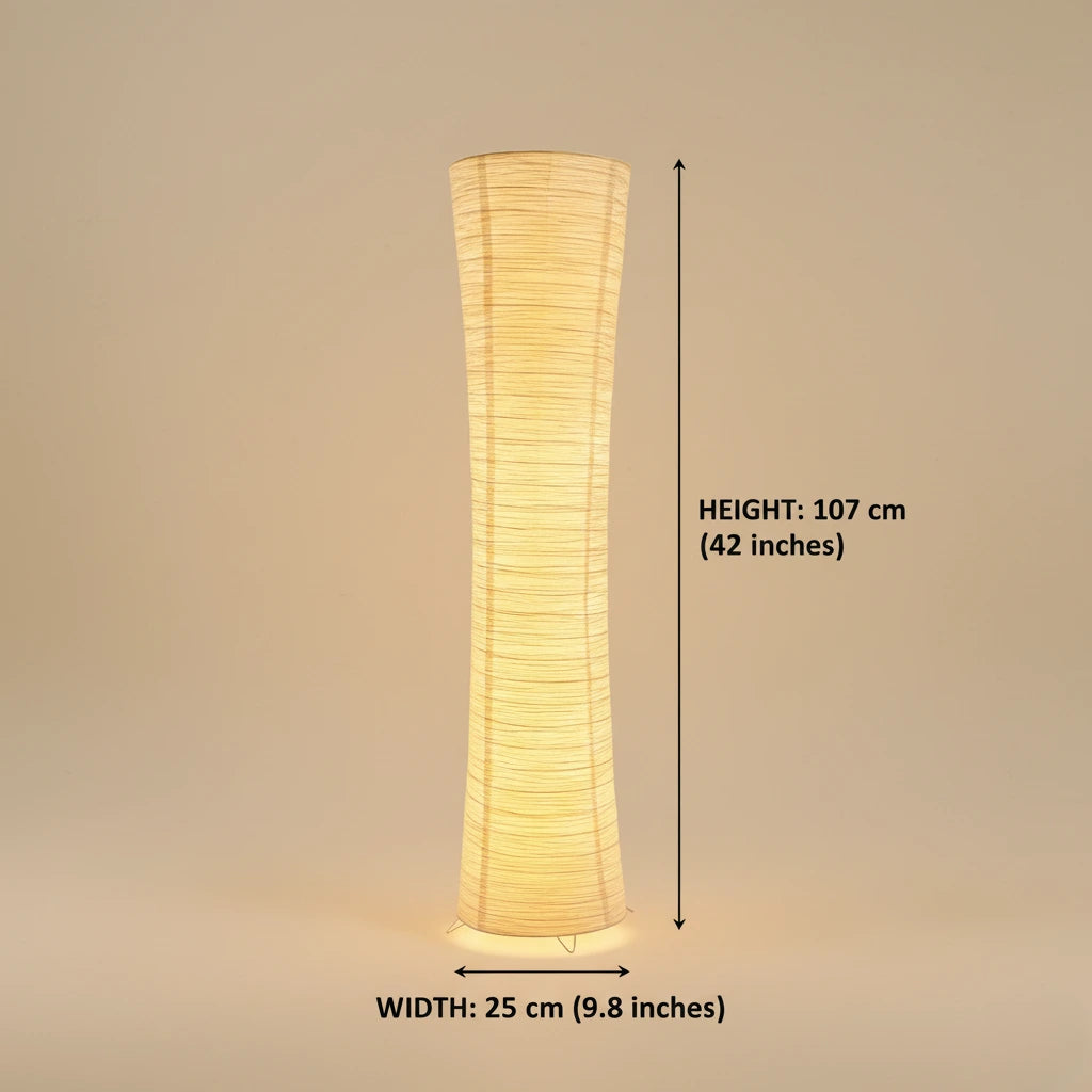Tall Rice Paper Floor Lamp